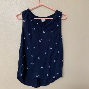 A New Day navy sleeveless blouse